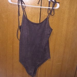 purple bodysuit